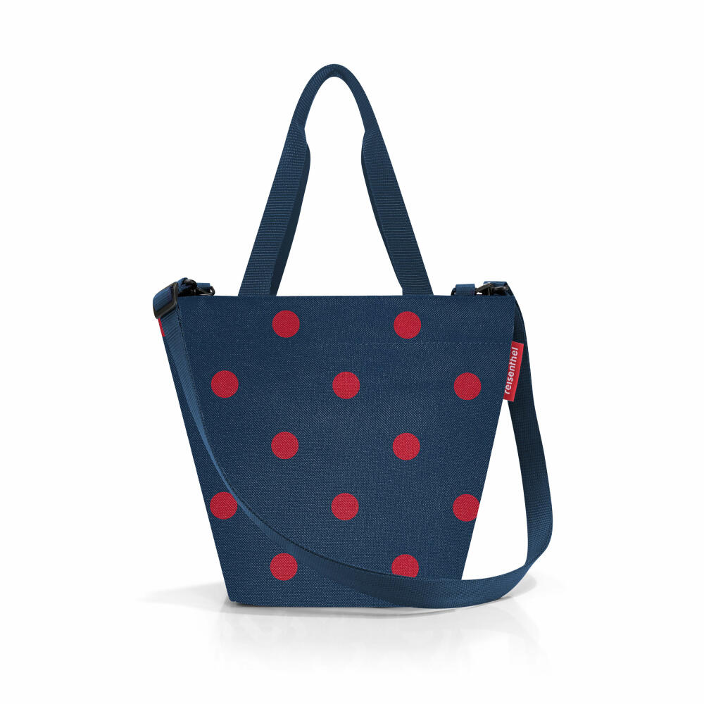 reisenthel shopper XS, Tasche, Handtasche, Einkaufstasche, Polyestergewebe, Mixed Dots Red, 4 L, ZR3075