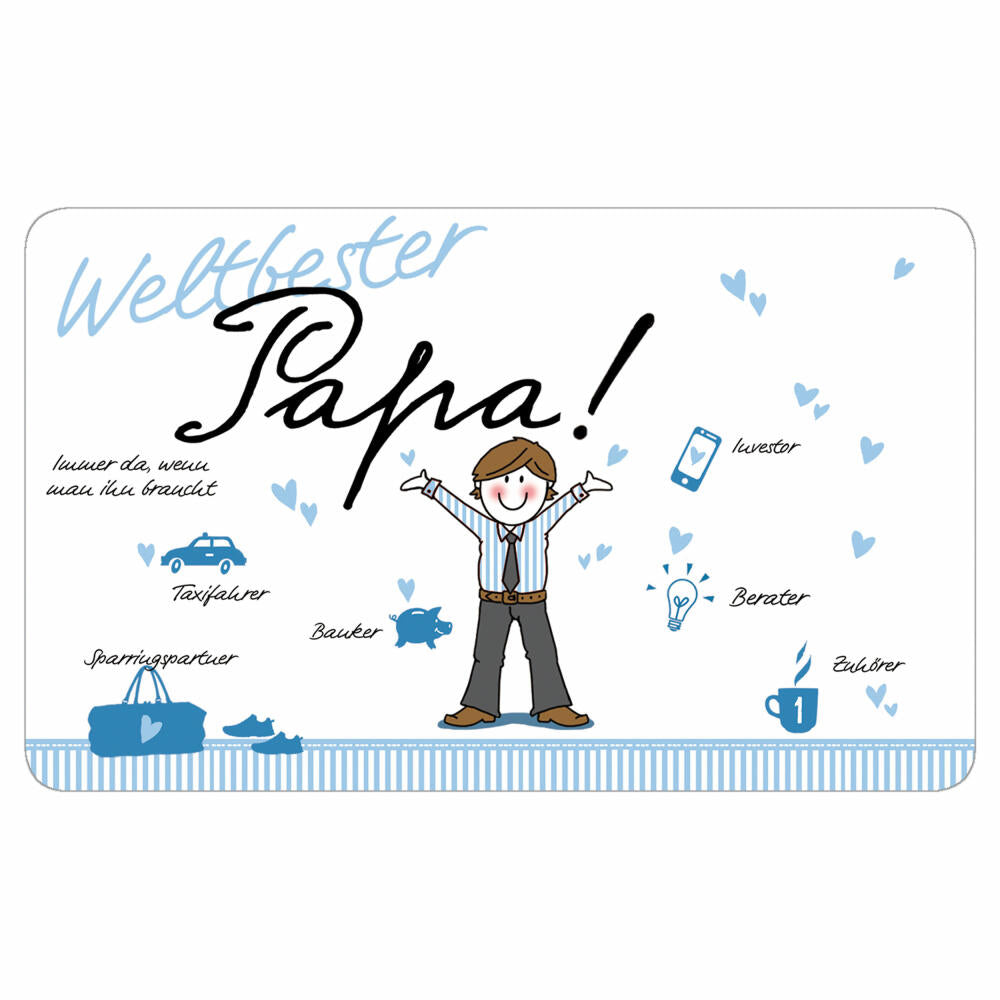 PPD Tray World's Best Dad, Breakfast Board, Board, Breakfast, Resopal, 14.3 x 23.3 cm, 661233