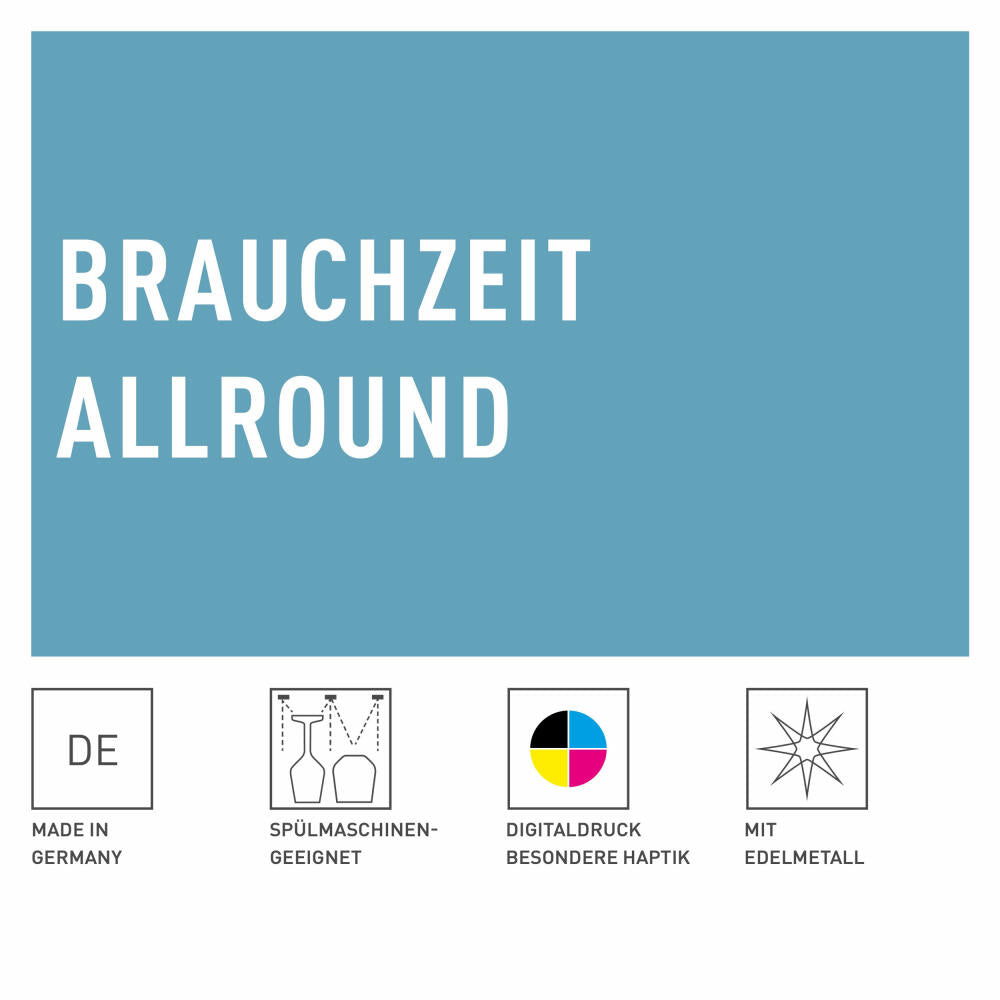Ritzenhoff Allround-Glas 2er-Set Brauchzeit 001, Petra Mohr, Kristallglas, 630 ml, 3781001