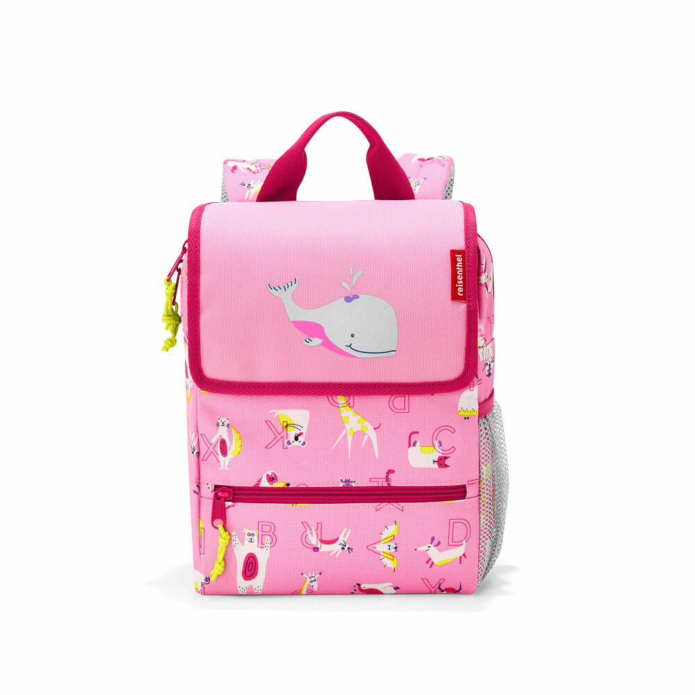 reisenthel backpack kids, Rucksack, Schulranzen, Tournister,Kindergartenrucksack, Reisetasche, Schultertasche, Polyestergewebe, ABC Friends, Pink, 5 L, IE3066