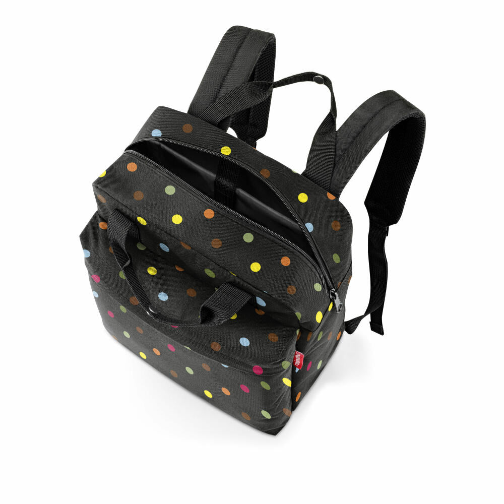 reisenthel allday backpack M, backpack, leisure backpack, hand luggage bag, Dots, 15 L, EJ7009