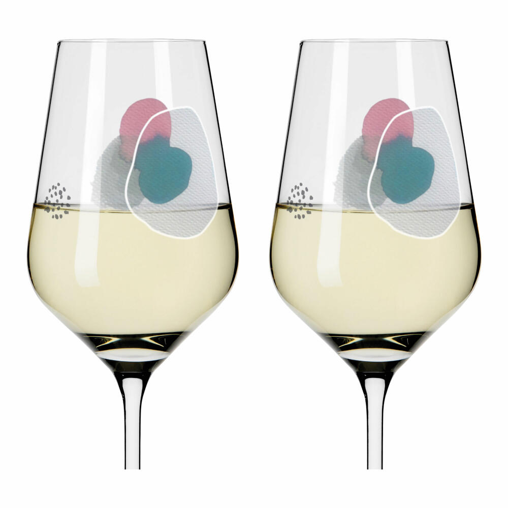 Ritzenhoff wine glasses Sommerwendtraum white wine set of 2 001, white wine glass, Romi Bohnenberg, crystal glass, 380 ml, 3611001