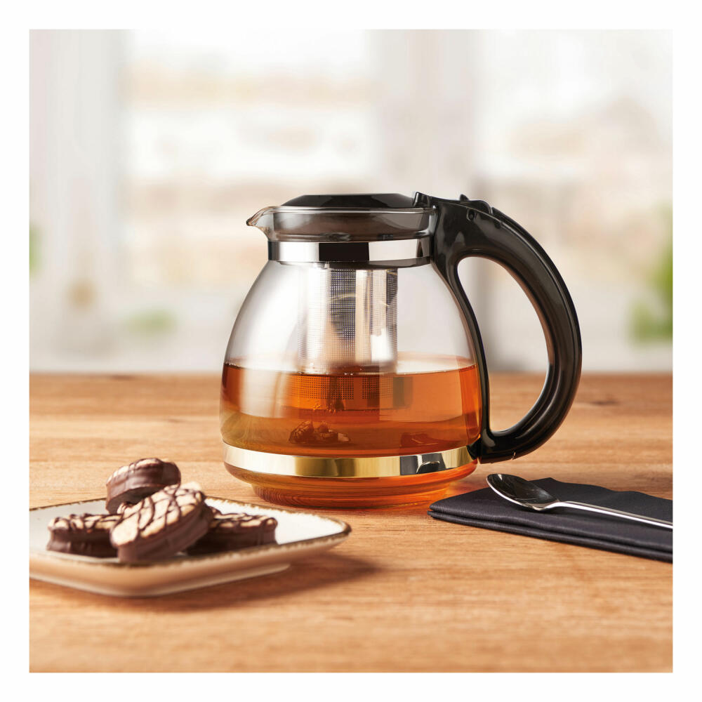 montana: :teatime teapot, glass pot, tea maker, coffee pot, tea pot, glass, 1.1 L, 050248