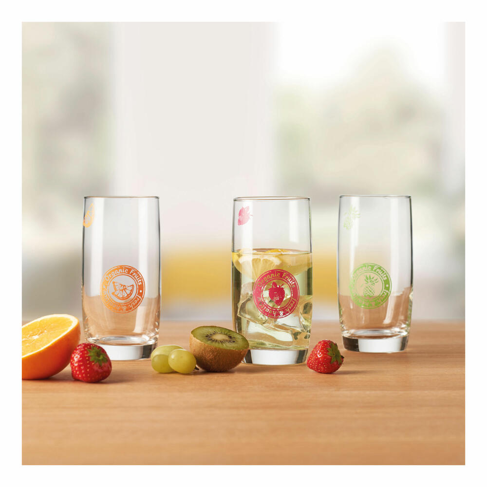 montana: :fit drinking glass, set of 3, water glass, juice glass, long drink glass, water glass, 330 ml, 054045