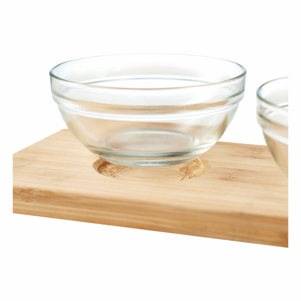 montana: :brunch dip bowl, 4-piece, dip bowl, dip bowl, glass bowl, glass / wood, Ø 10.5 cm, 057272