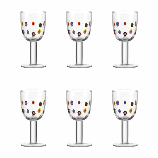 Leonardo Millefiori white wine set of 6, white wine glass, wine glass, wine goblet, glass, 350 ml, 17189