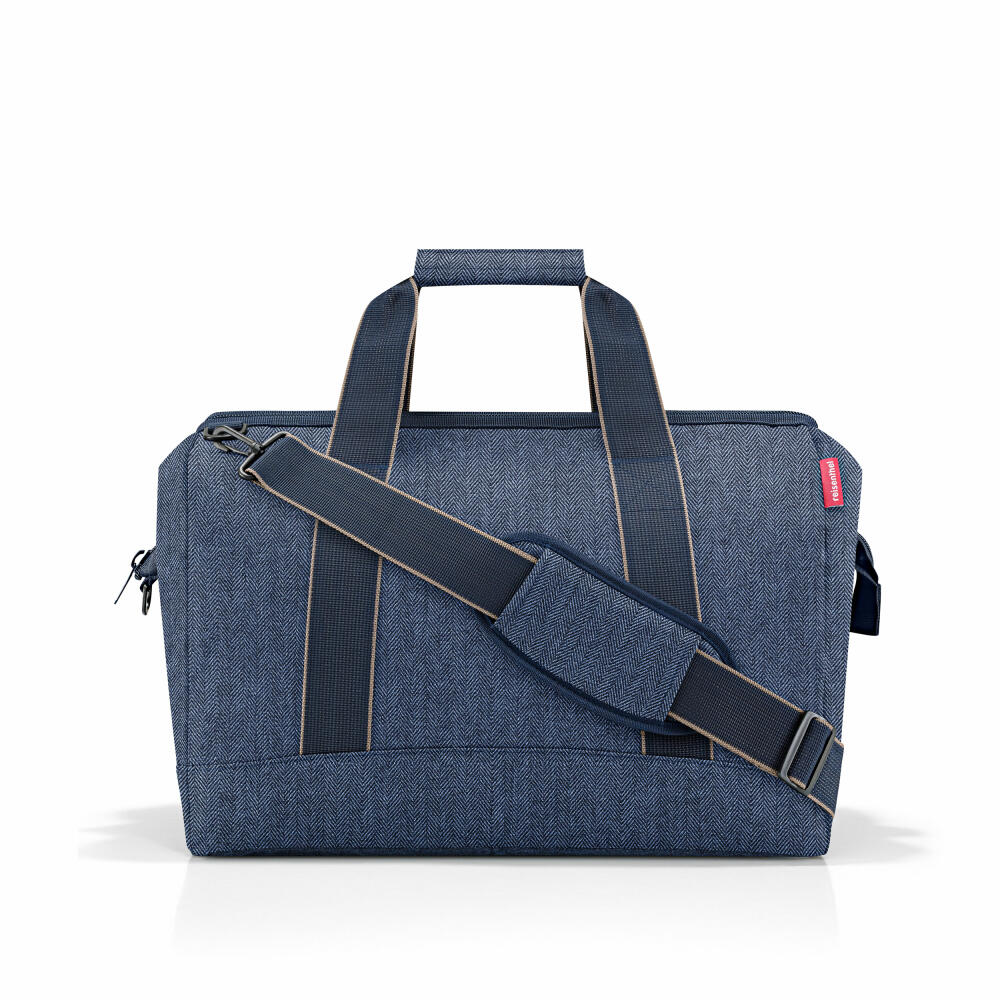 reisenthel allrounder L, Reisetasche, Sporttasche, Herringbone Dark Blue, 30 L, MT4113