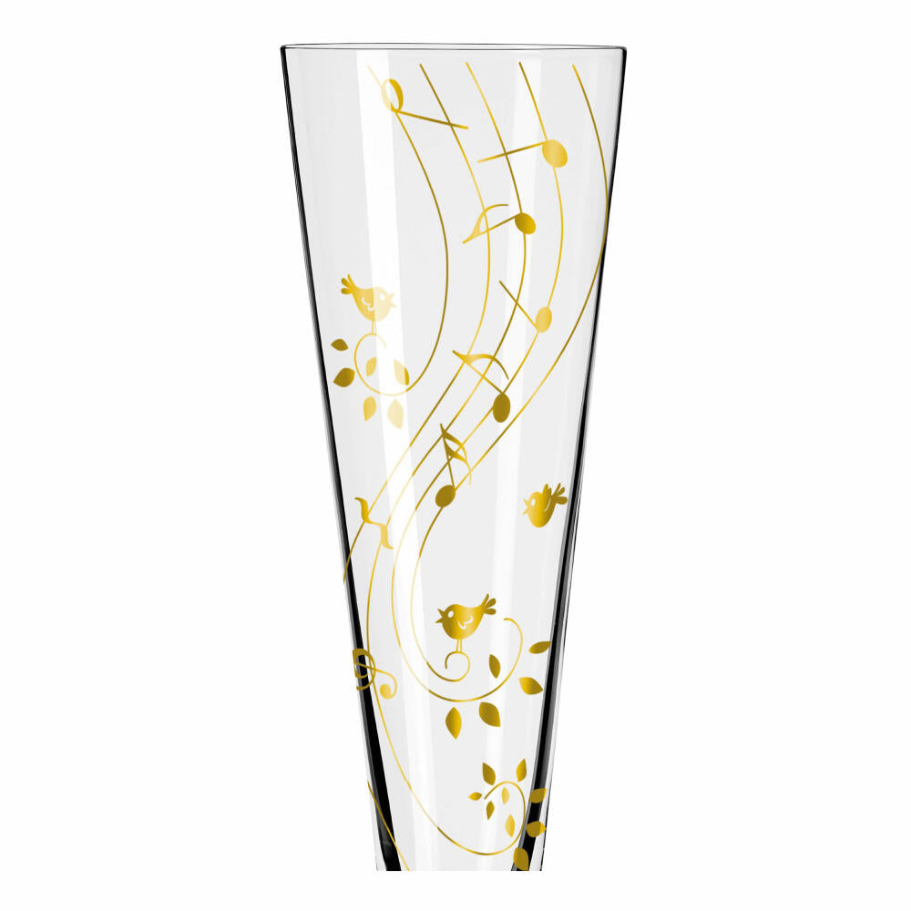 Ritzenhoff champagne glass Goldnacht Champagne 002, Sibylle Mayer, crystal glass, 205 ml, 1078202