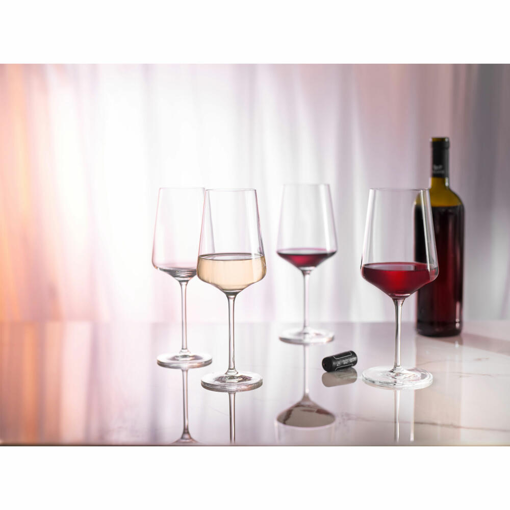 Ritzenhoff glass set light white 8-piece Julie white-red, 4 red wine glasses and 4 white wine glasses, crystal glass, transparent, 6111003