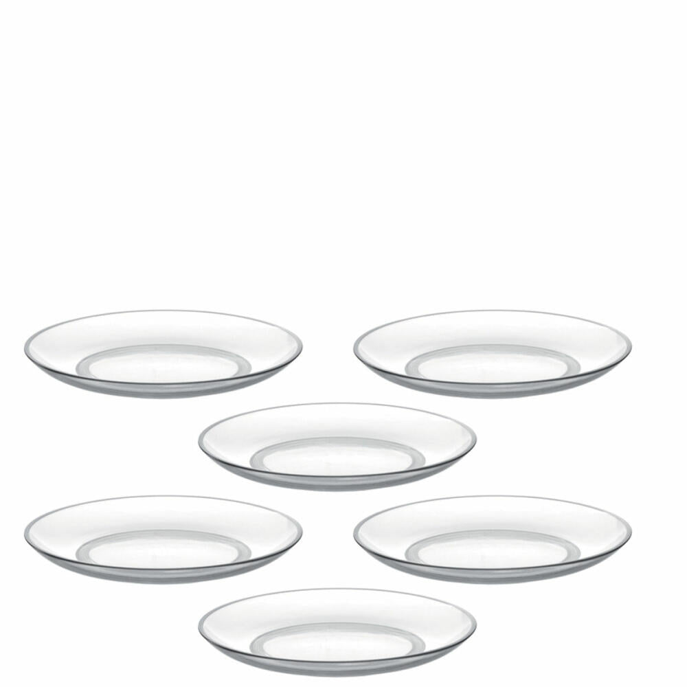 Leonardo Senso Teller 6er Set, Speiseteller, Glasteller, Hitzebeständig, Glas, D 20 cm, 14651