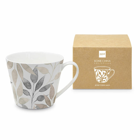 PPD Scandic Leaves white Bone China Mug, Cup, Mug, Coffee Mug, Tea Cup, Bone China, 400 ml, 163602356