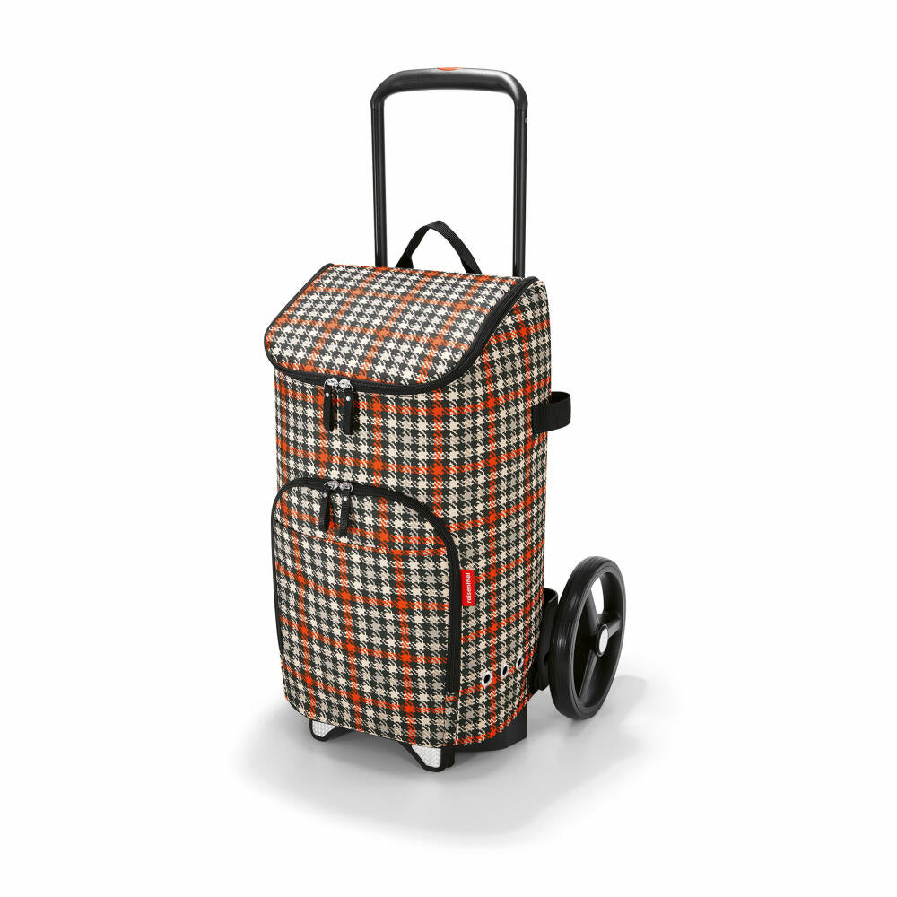 reisenthel citycruiser rack mit bag, 2-tlg., Einkaufstrolley, Einkaufstasche, Trolley, Tasche, Glenckeck Red, 45 L