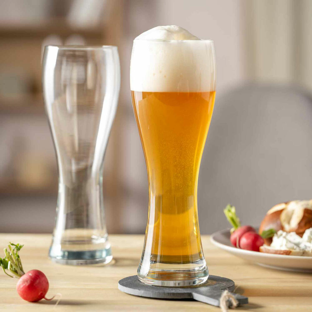 Leonardo Wheat Beer Glass Maxima Set of 2, Soda-lime glass, Clear, 500 ml, 061755