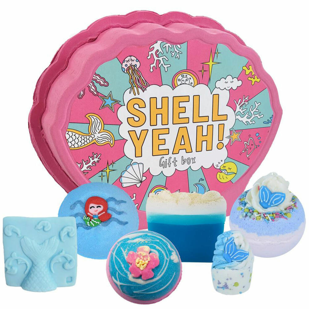 Bomb Cosmetics Bath Gift Set 6-piece Shell Yeah, Bath Bombs, Soap, Colorful, GMERKIS04