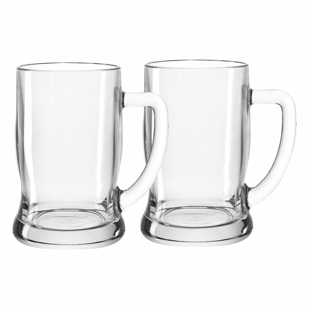 Leonardo Taverna beer mug, set of 4, beer mug, jug, beer glass, tankard, beer glass, glass mug, 500 ml, 49458