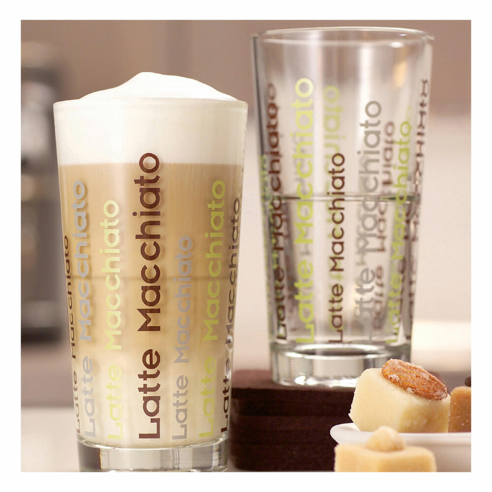 montana: :simply Latte Macchiato mug, set of 6, coffee mug, coffee cup, coffee glass, glass mug, glass, 220 ml, 060999