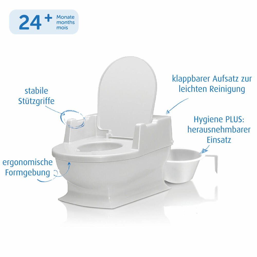 reer SitzFritz Mini-Toilet, Children's Toilets, Potty, Toilet Trainer, Children's Toilet, Learning Potty, White, 44220