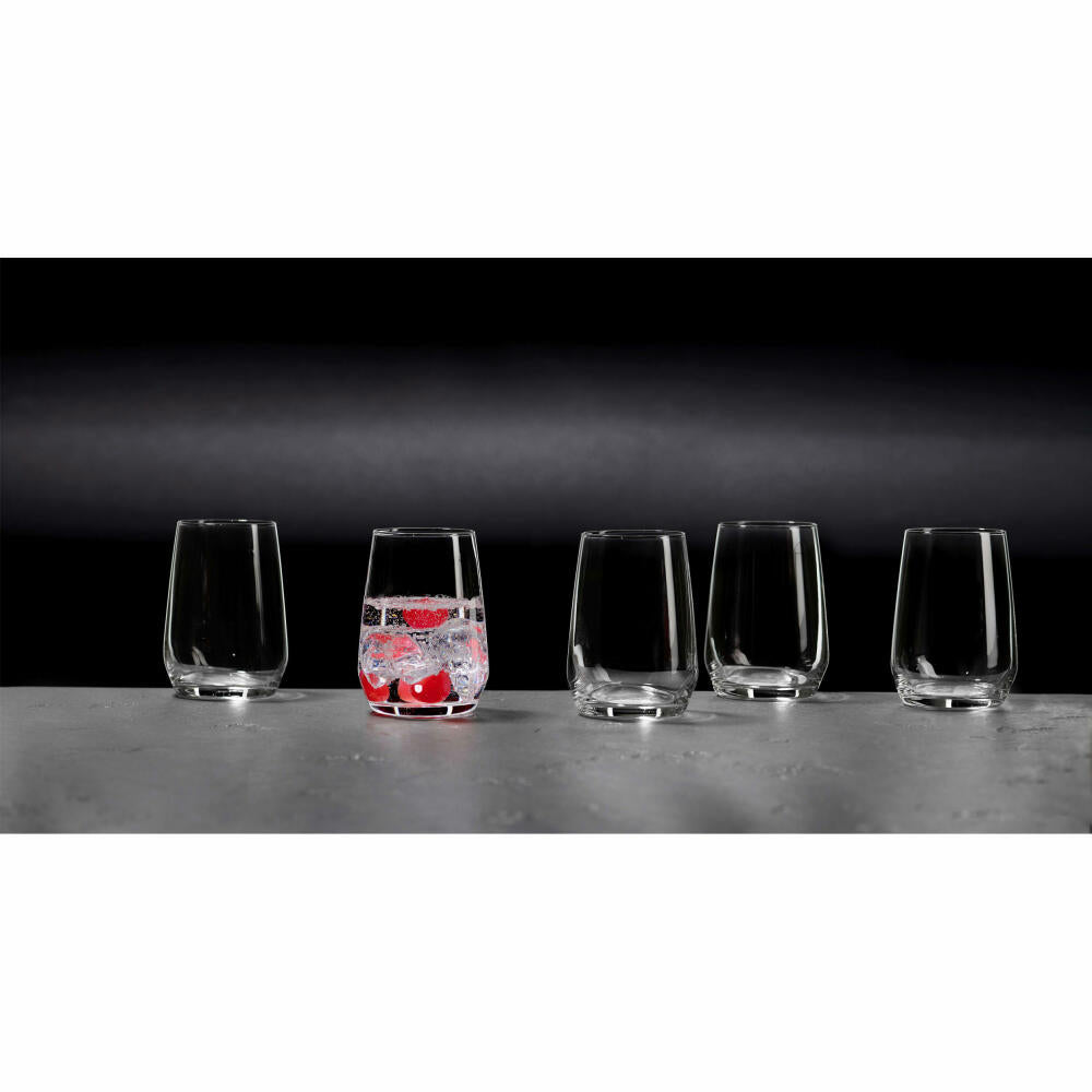 Ritzenhoff &amp; Breker Water Glass Flamenco Set of 6, Drinking Cup, Glass, Clear, 450 ml, 814514