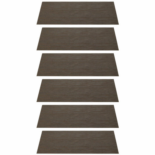 Leonardo Platzset, 6er Set, Tischset, Platzdeckchen, gewebtes PVC, Abwaschbar, 35x48 cm, Braun meliert, 17157