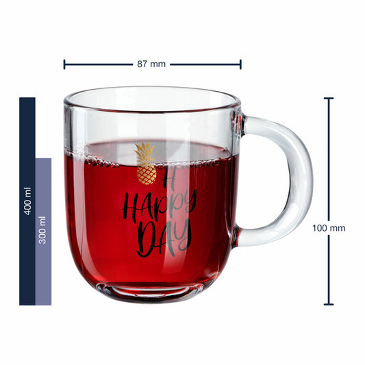 Leonardo Cup Emozione Oh happy day, glass cup, mug, soda-lime glass, multi-coloured, 400 ml, 046412