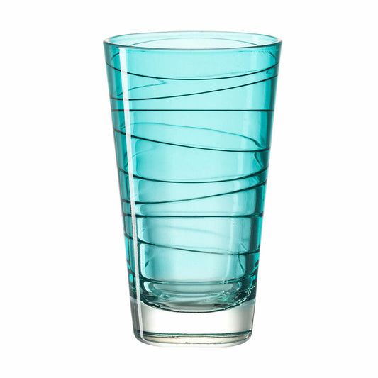 Leonardo Vario Struttura Trinkglas Groß 6er Set, Wasserglas, Saftglas, Glas, Türkis, 200 ml, 18238