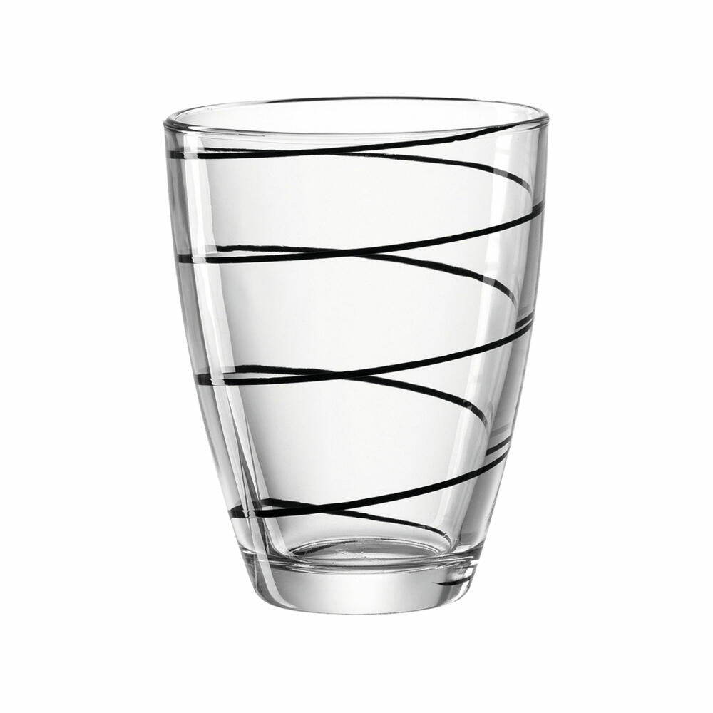 montana: :jolly drinking glass, set of 6, water glass, juice glass, drinking cup, water glass, black, 220 ml, 057344