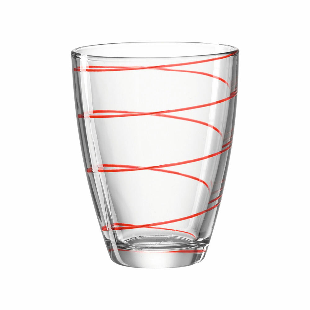 montana: :jolly drinking glass, set of 6, water glass, juice glass, drinking cup, water glass, red, 220 ml, 057343