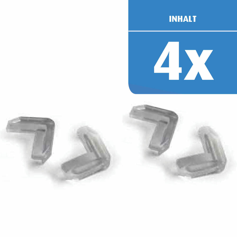 reer Eckenschutz Universal, 4er Set, Ecken Schutz, Stoßschutz, Kinder Sicherung, Transparent, 4904