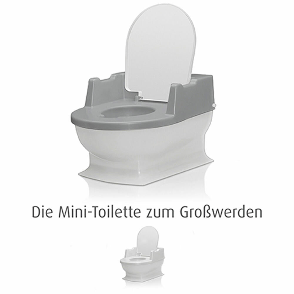 reer SitzFritz Mini-Toilet, Children's Toilets, Potty, Toilet Trainer, Children's Toilet, Learning Potty, White / Grey, 44221