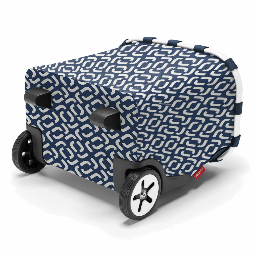 reisenthel carrycruiser, Einkaufsroller, Einkaufswagen, Trolley, Einkaufstrolley, Polyestergewebe, Frame Signature Navy, 40 L, OE4073