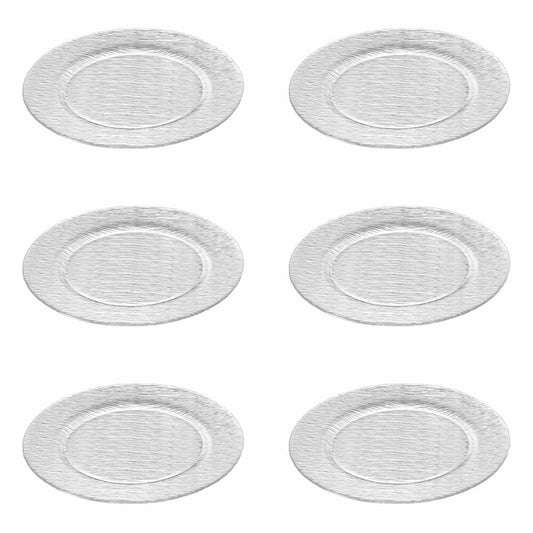 Leonardo City Placemat Set of 6, Flat Plate, Tableware, Ø 32 cm, Glass, 17197