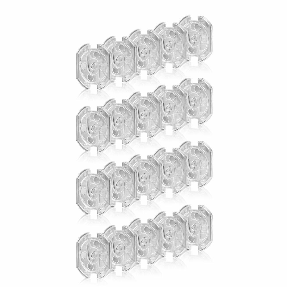 reer Steckdosenschutz, 20er Set, Steckdosen Schutz, Kindersicherung, Kinder Sicherung, Transparent, 32069