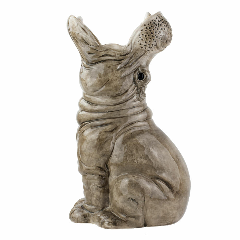 Donkey Products Vase Big Hungry Hippos, Dekovase, Blumenvase, Dolomit, Grau, 23 x 19 x 42 cm, 210739
