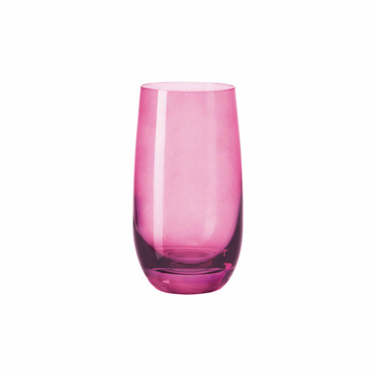 Leonardo Sora Trinkglas 6er Set, Saftglas, Wasserglas, Becher, Glas, Viola, 270 ml, 14898