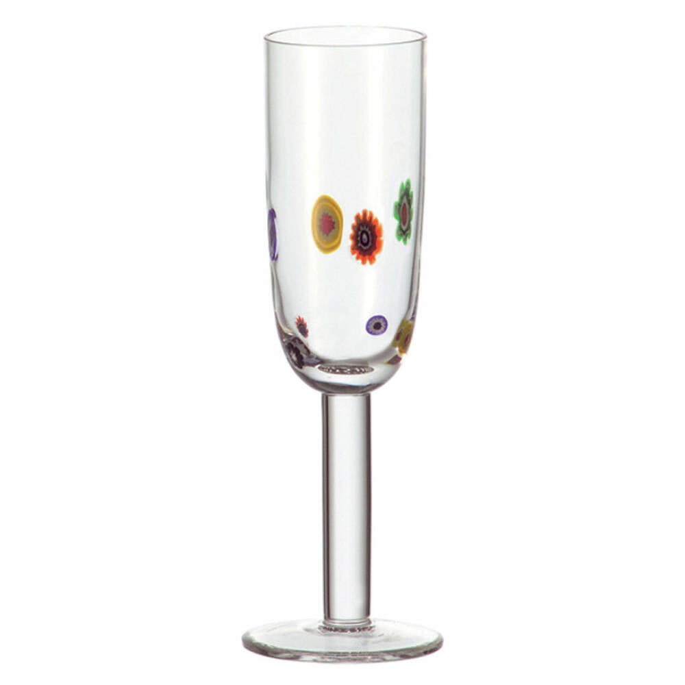 Leonardo Millefiori sparkling wine set of 6, champagne glass, prosecco glass, champagne glass, unique, glass, 17188