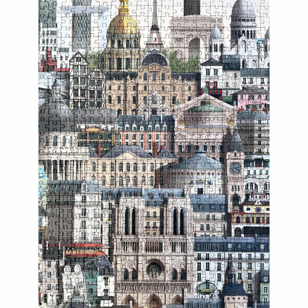 Martin Schwartz Puzzle Paris, Städtepuzzle Frankreich, 50 x 70 cm, 1000 Teile, MS0606