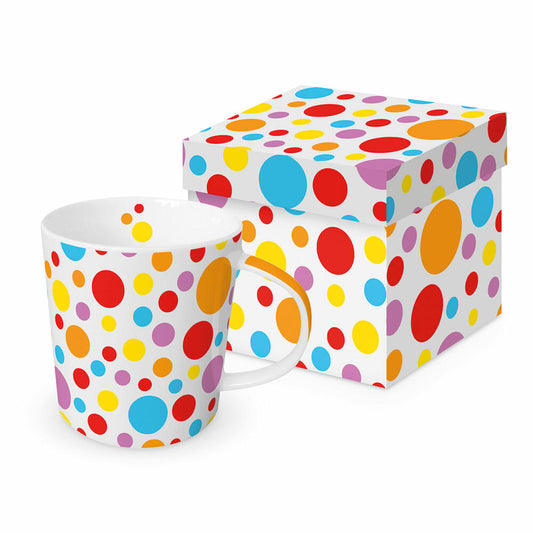 PPD Dots multicolor Trend Mug, in gift box, mug, coffee mug, cup, New Bone China, 400 ml, 160302581