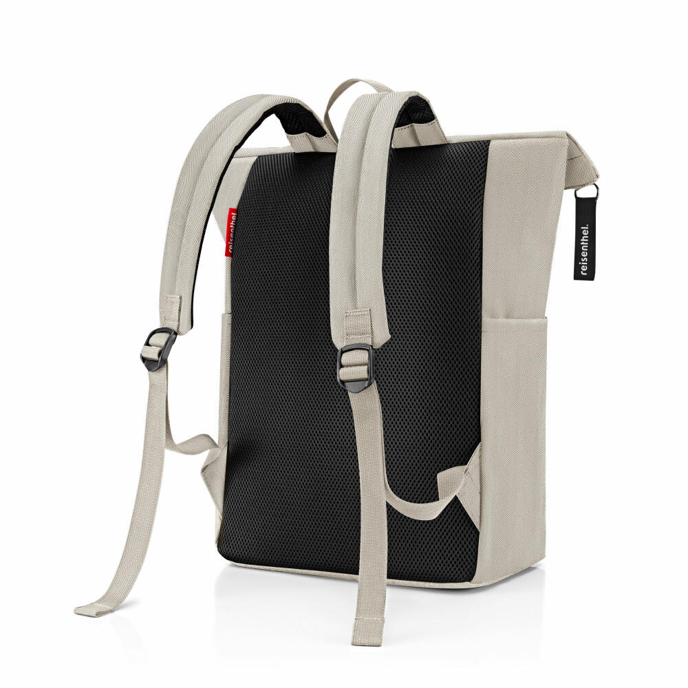 reisenthel rolltop backpack, Rolltop-Rucksack, Herringbone Sand, 22 L, EK6049