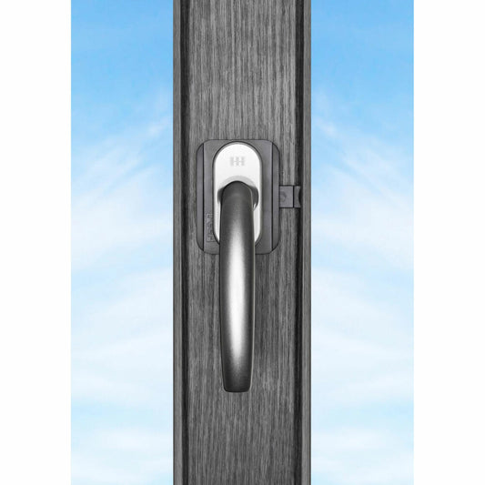 reer WinLock Fenster- und Balkontürsicherung, Fenstersicherung, Kinder Sicherung, Klemmschutz, Anthrazit, 70021