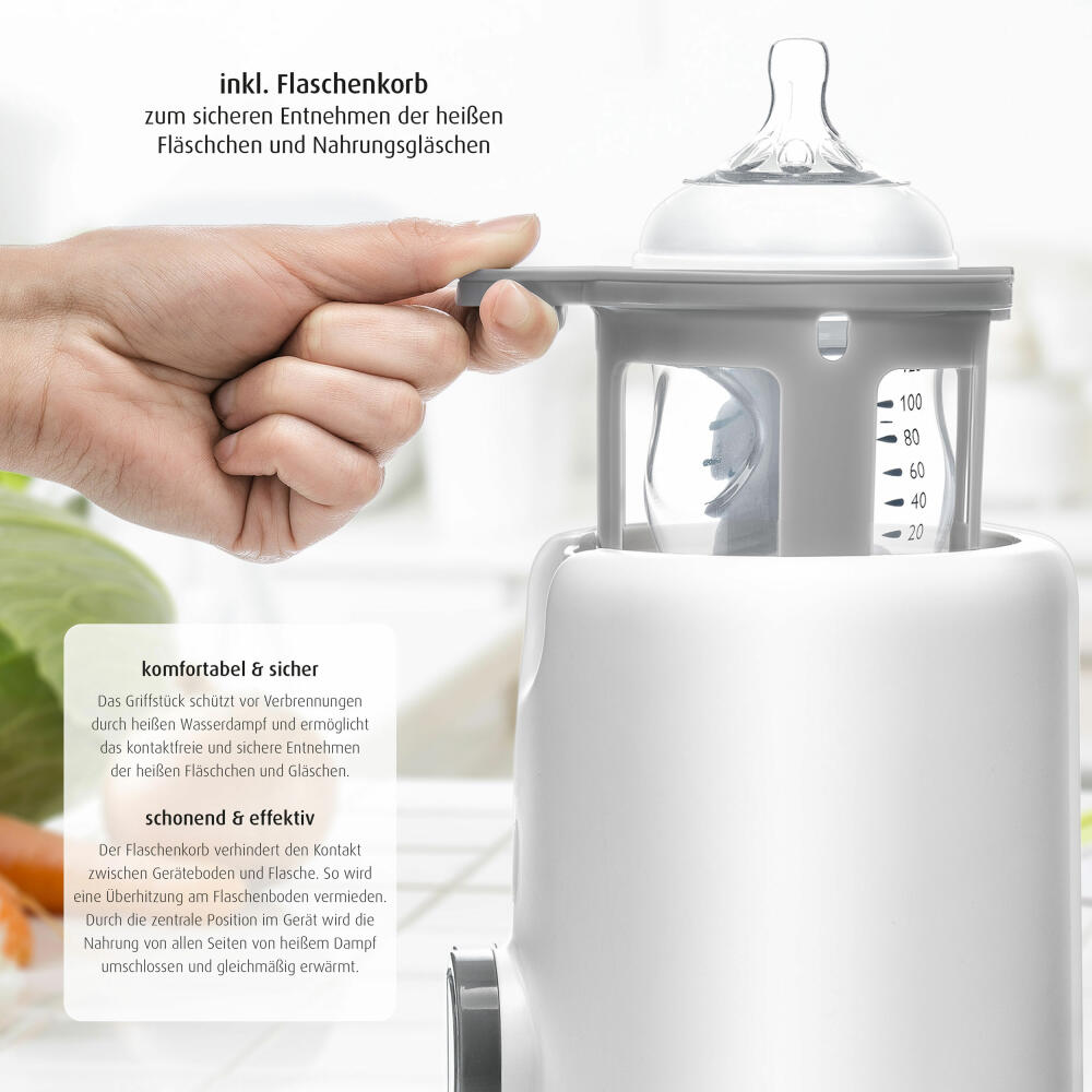 reer Turbofood Babykostwärmer, für Fläschchen und Gläschen, Flaschenwärmer, Babynahrung, 33040