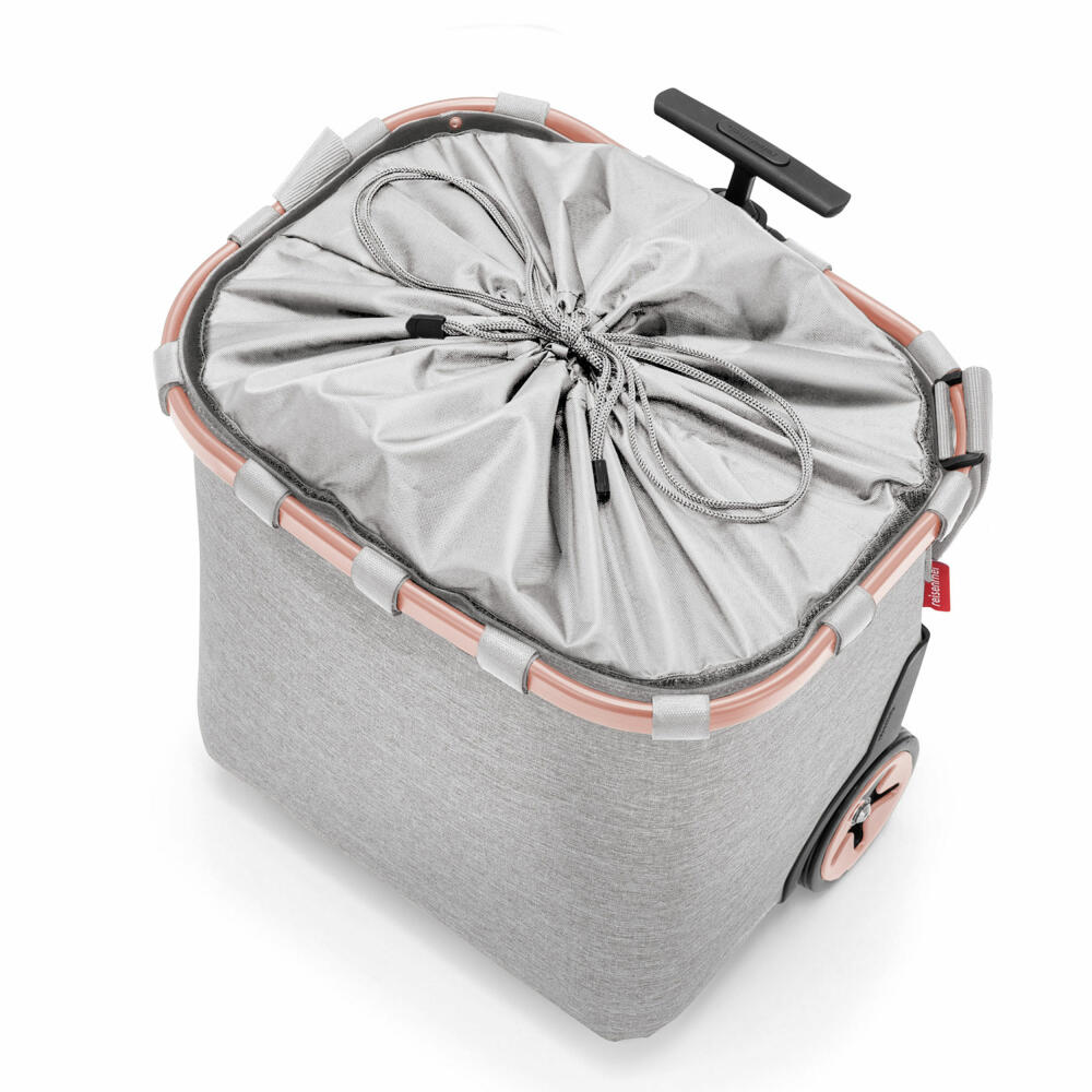 reisenthel carrycruiser, shopping trolley, shopping cart, trolley, polyester fabric, Frame Twist Sky Rose, 40 L, OE1036