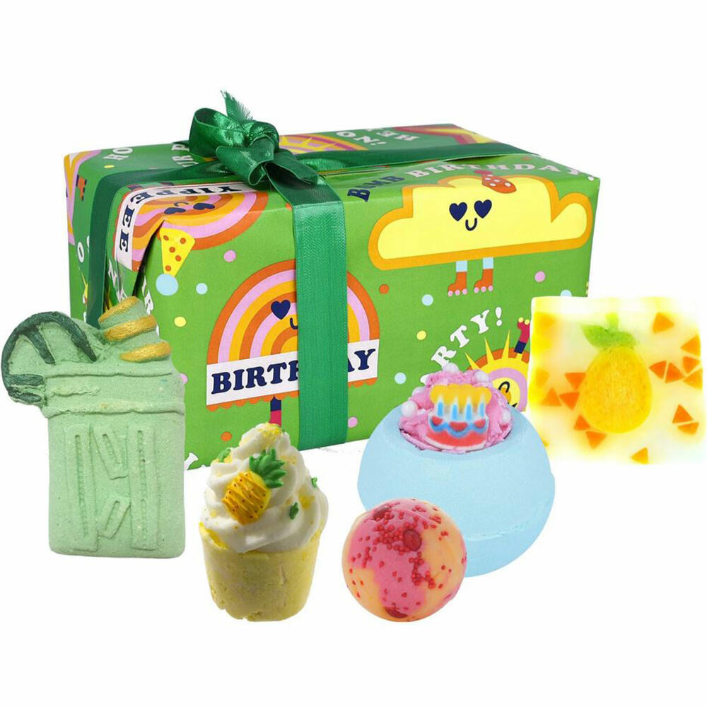 Bomb Cosmetics Bath Gift Set 5-piece Its Your Birthday, Bath Bombs, Soap, Colorful, GITSYOU04