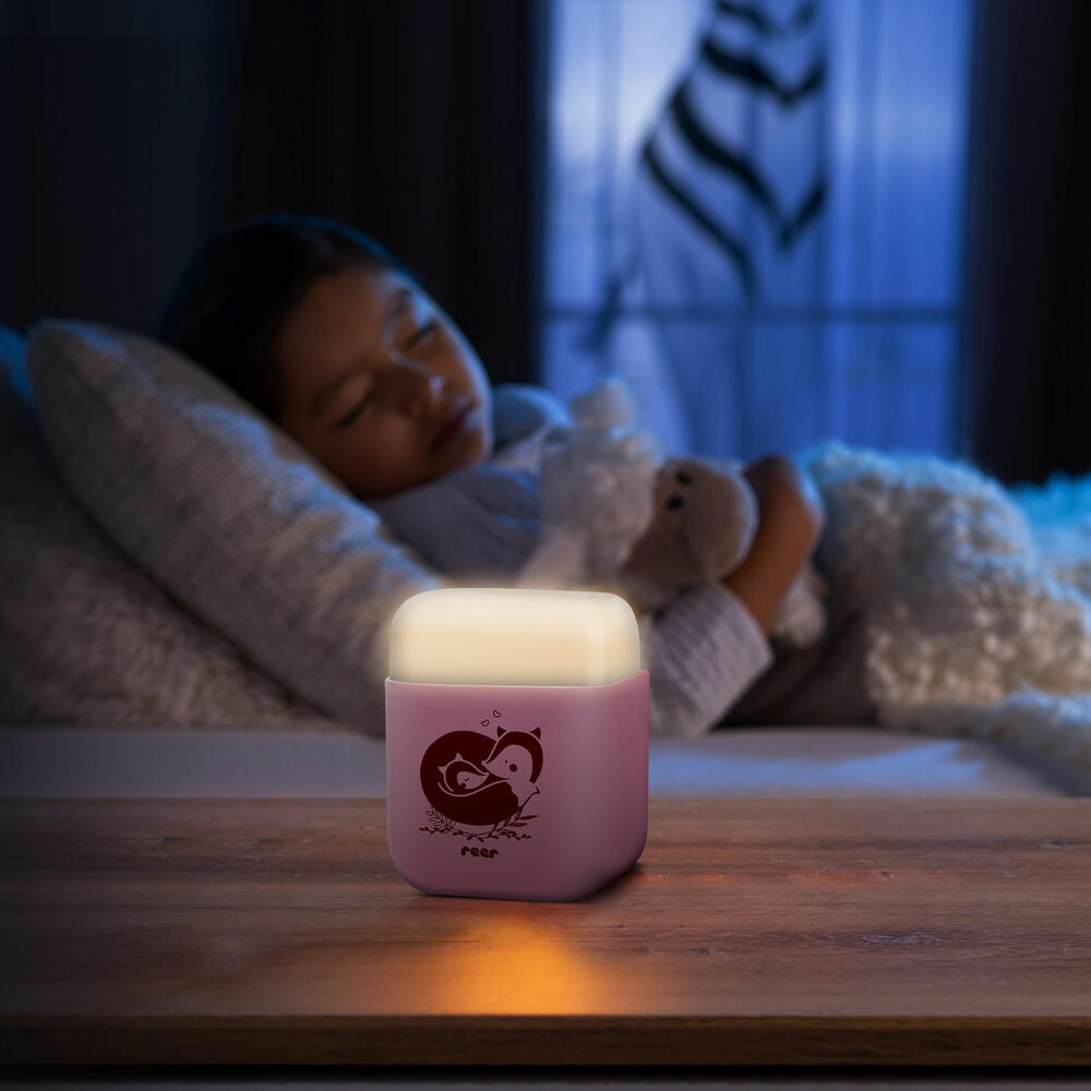 reer 2in1 SleepLight, night light socket, socket light, slumber light, battery operation, cherry blossom pink, 52404