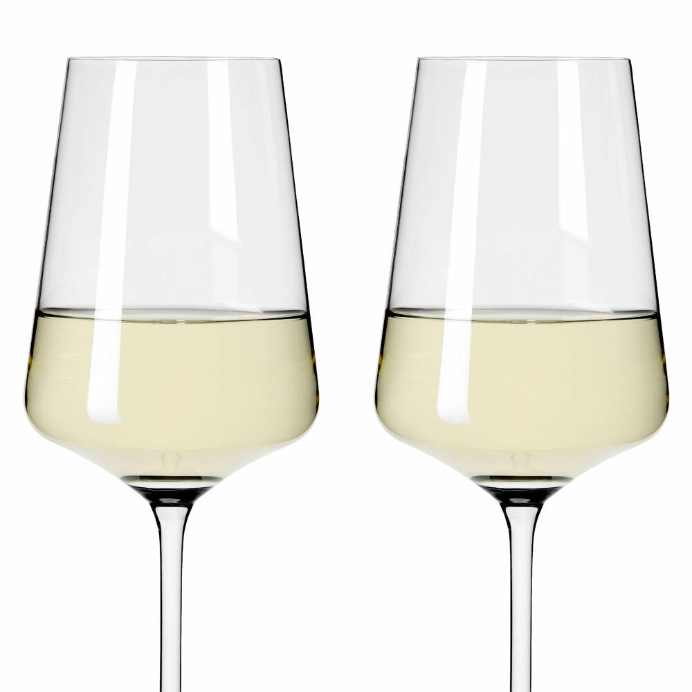 Ritzenhoff white wine glass set of 2 light white Julie 001, Nadine Niggemeier, crystal glass, 400 ml, 6111006