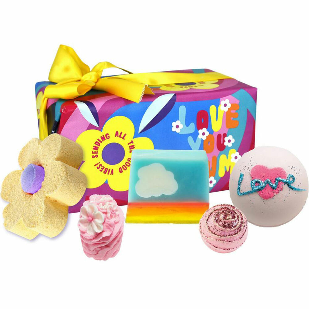 Bomb Cosmetics Bath Gift Set 5-piece Love You Mum, Bath Bombs, Soap, Colorful, GLOVMUM04