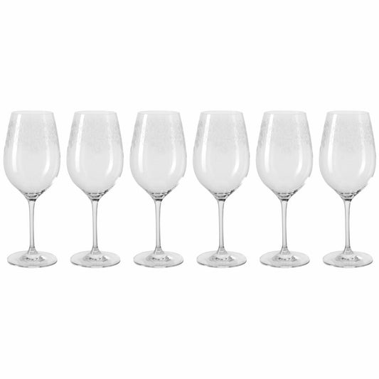 Leonardo Chateau Bordeaux glass set of 6, red wine glass, wine glass, elegant glass with engraving, 620 ml, 17453