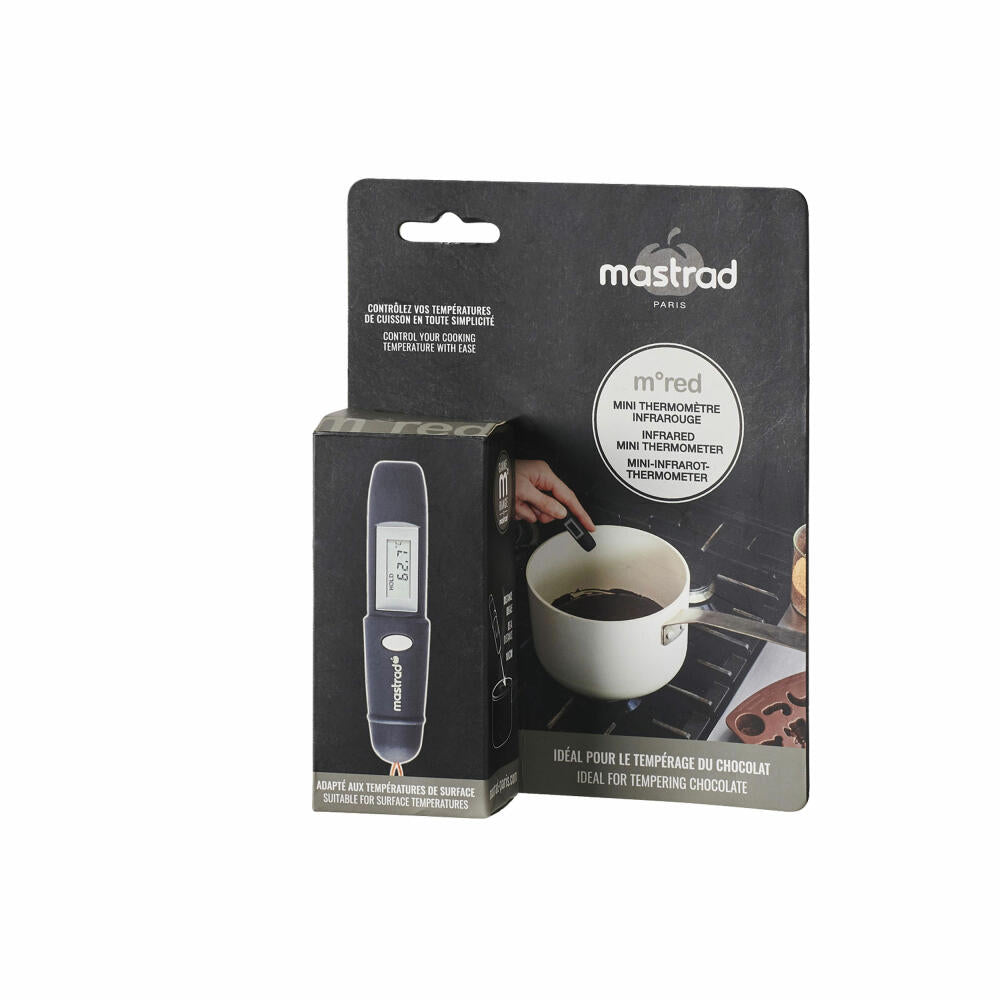Mastrad Infrarot-Küchenthermometer, Speisethermometer, ABS-Kunststoff, Schwarz, F73260