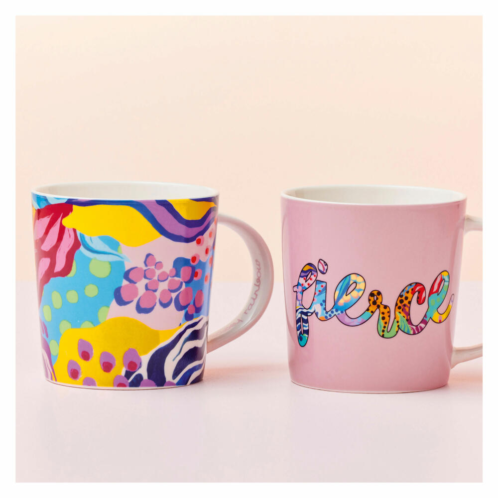 Maxwell &amp; Williams BE FIERCE mug set Fiece, set of 2, coffee mug, tea cup, cup, in gift box, porcelain, 380 ml, DX1283
