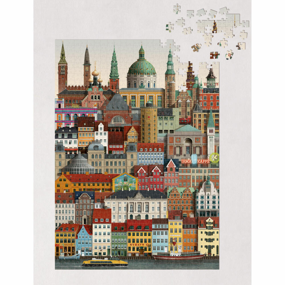 Martin Schwartz Puzzle Kopenhagen / København, Städtepuzzle Dänemark, 50 x 70 cm, 1000 Teile, MS0601
