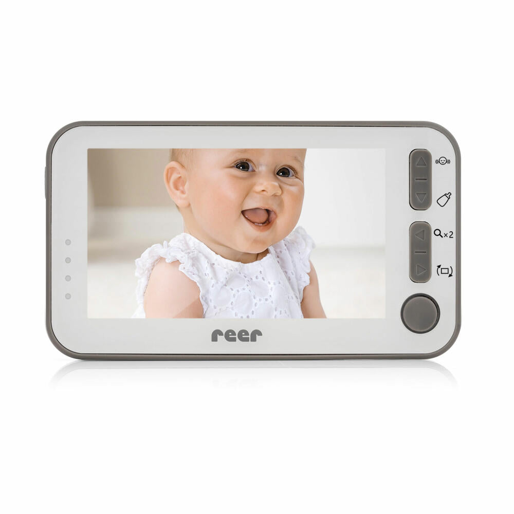 reer BabyCam L, Video Babyphone, Babyfon, Kamera, Farbbildschirm, Reichweite bis 300 m, 80430